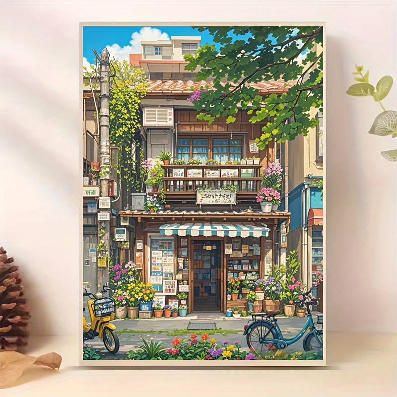 TEMU 1개 30×40cm/11.8×15.75인치 DIY 5D 풀컬러 페인팅 키트 여름 가게 무테 디자인 이스터 크리스마스 발렌타인데이 벽 장식 공예 선물|보석십자수