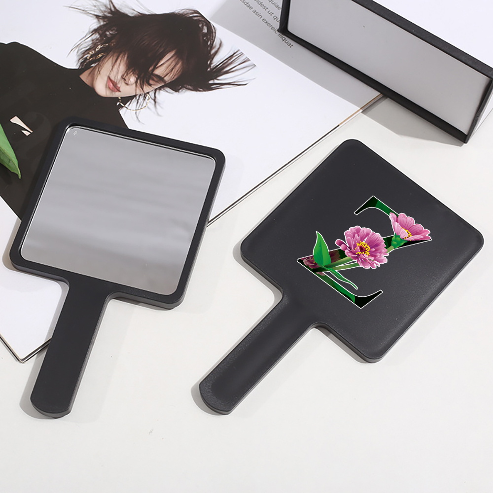 Mini Hand Mirror with Easy Grip Handle, High Definition Scratch-Proof Surface
