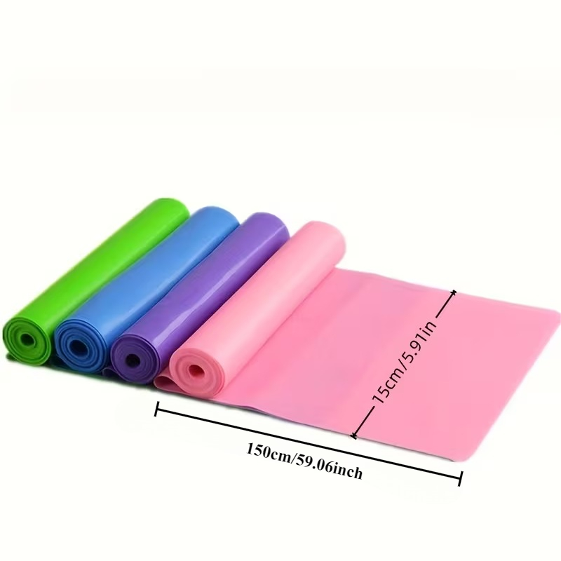 E-shop 2er-Set Hochwertige Leichte Widerstandsbänder Elastische Fitnessbänder für Yoga Pilates Krafttraining Übungen Zufällige Farbe