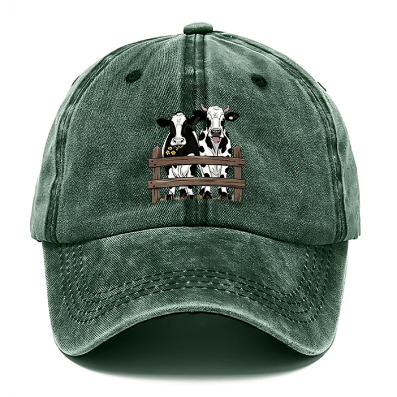 TEMU 1pc Cows Printed Hat, Hats For Men, Lovely Style Hat For Women, Breathable Baseball Caps, Outdoor Hat, Adjustable Dad Hats, Suitable For Outdoor