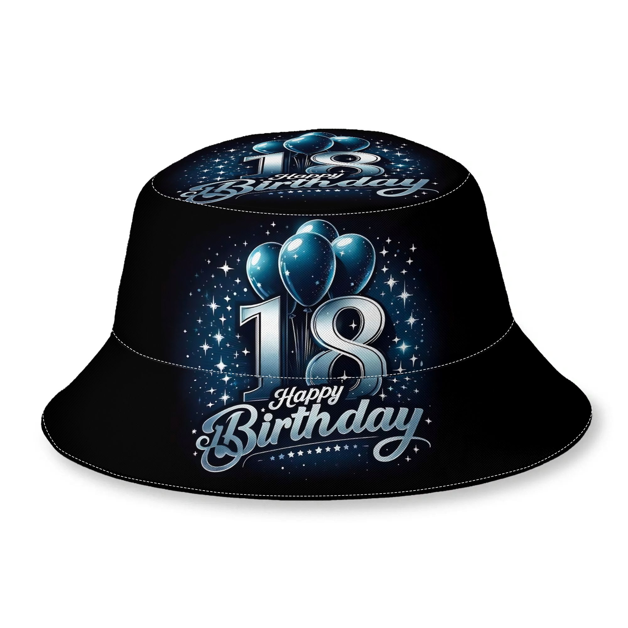 TEMU 1pc Summer Unisex Harajuku Bucket Hat Women Men Fishing Hat 18th Happy Birthday Cool Autumn Beach Panama Sun Cap