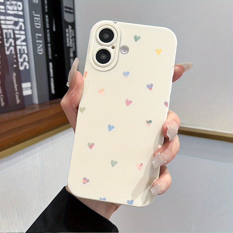Uspešno prodajan silikonski ovitek za telefon z barvnim vzorcem srca za Pro Max, za iPhone 13 11 15 14 12 Pro Max XR XS Max X 8 7 Plus 2020 SE,