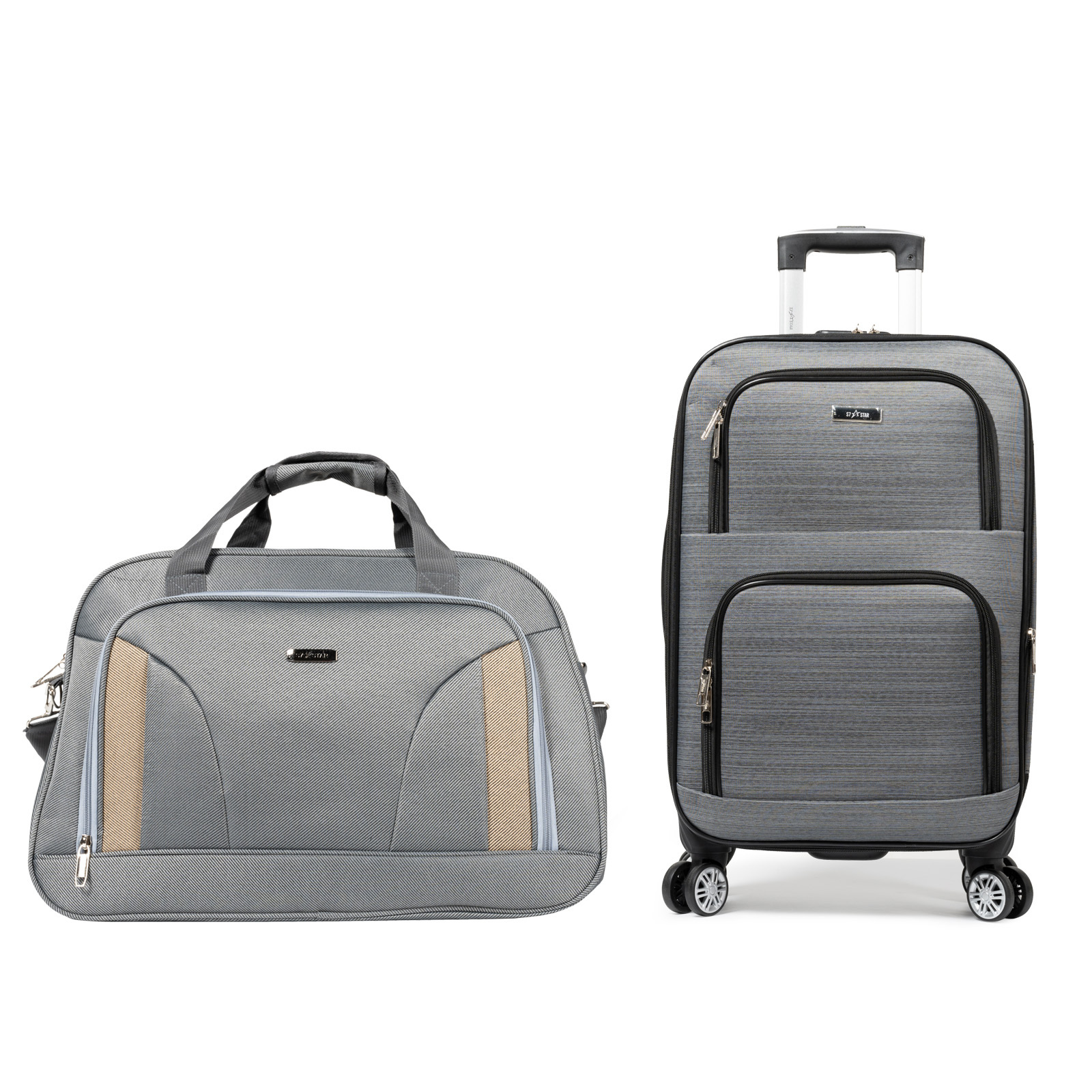 1 Set Of 2pcs Boxes And Suitcases With Infinite Charm Oxford Cloth Expandable: Carry On Luggage And Suitcases With Rotating Wheels, Charm, Luggage Set, Luggage
