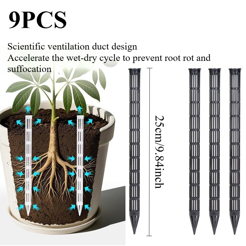 TEMU 9 piezas de tubos de plástico para aireación de , diseño duradero antimoho, de secado y humedad para un crecimiento de las plantas, herramientas