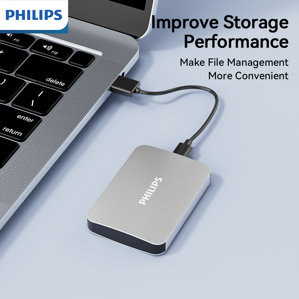 philips business-style large-capacity portable hard drive