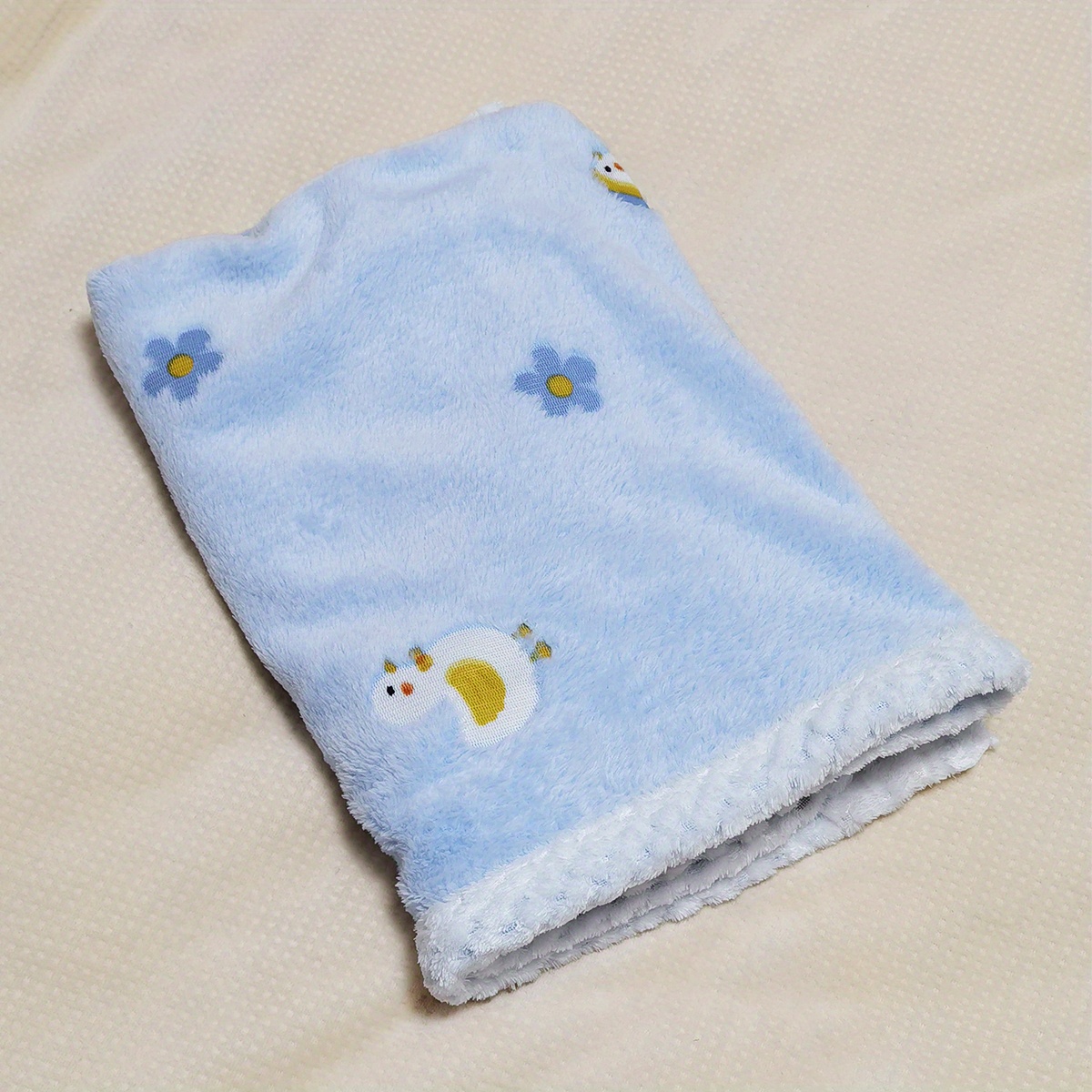 Baby Blanket Duck Pattern Soft and Comfortable Single Side Thin Type