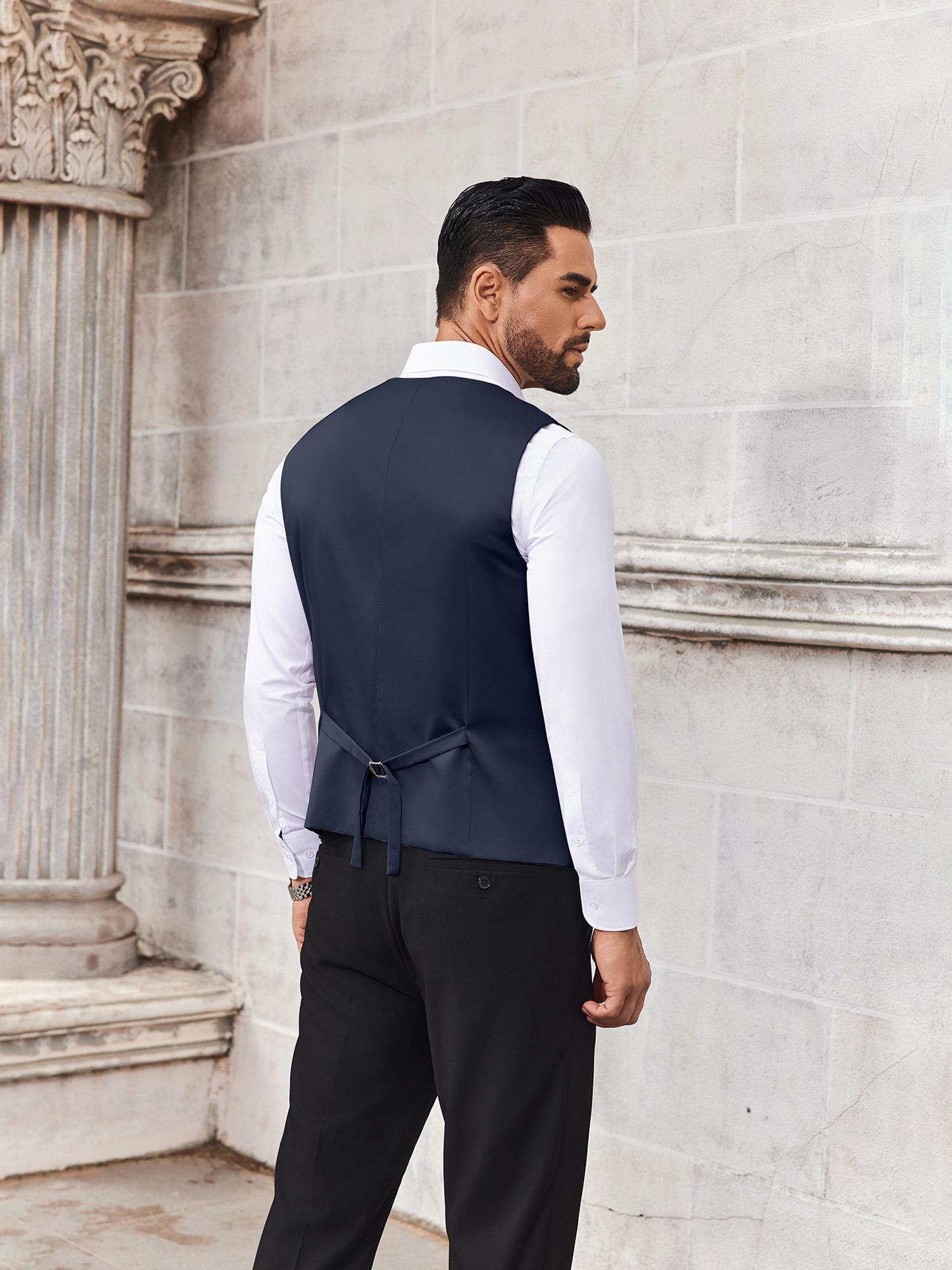 mens suit vests business casual vest lightweight formal - Temu