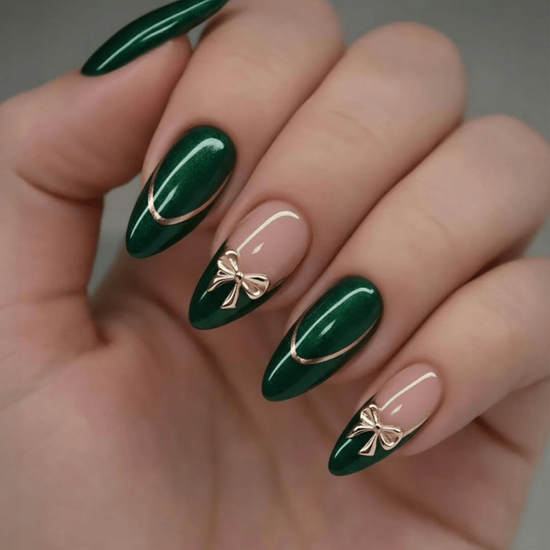 nails for emerald green dress What colour nails would look good with this dress? : r/Nails