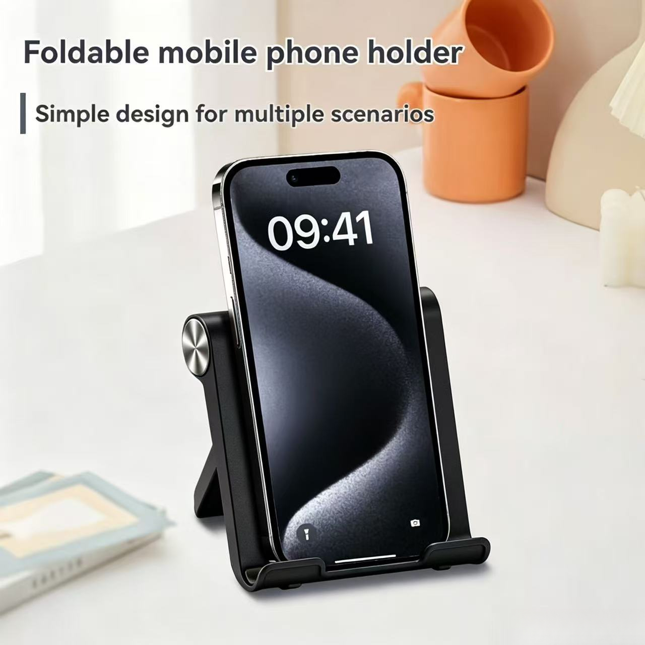 TEMU Support Téléphone Portable Pliable Haut de Gamme Sélectionné, Support de Table Multifonctionnel pour Tablette, Stable et Durable Facile à ,