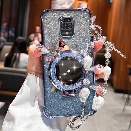 tétel kép telefontok - telefontokok note9pro-hoz, hétköznapi őszi pillangó dizájnnal, kör alakú tartóval és nyakpánttal, kényelmes viseletet biztosít, tökéletes a redmi note 9 pro-hoz, elegáns érintéssel.