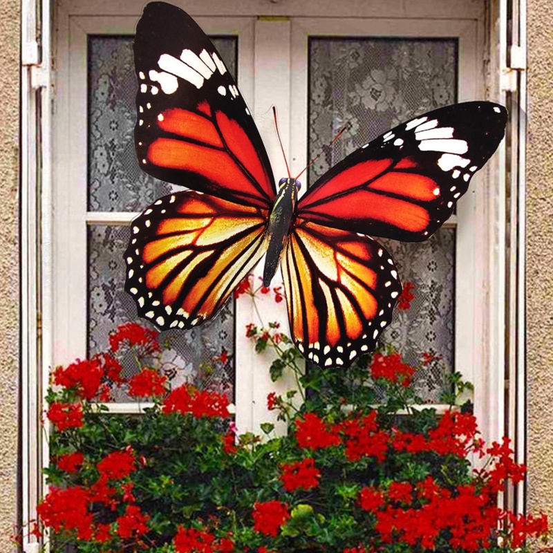 [3d] decoración de pared de     de 40 cm, adornos de jardín de  s para exterior e interior,   de pared en pvc, decoración colgante para habitación, jardín o valla