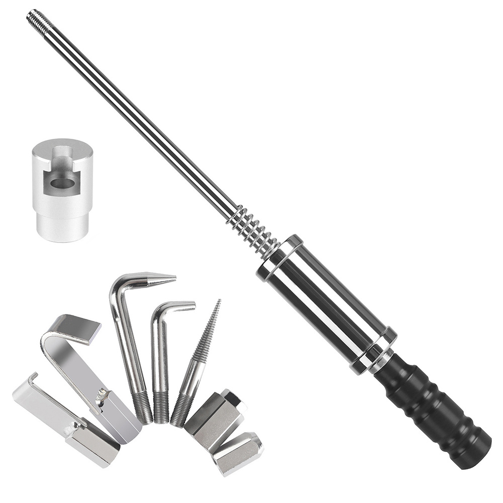 TEMU Stainless Steel Dent Repair Kit - Car Body Paint Removal Tool With 8 Heads, Sliding Hammer & Puller For Auto And More