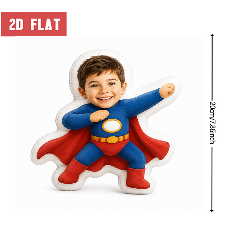 TEMU Personalized Photo Superhero Pillow - Custom Face Photo & Name/text Printing Suitable For Sofa & Bed Decor, Cushion Gift For Adults,, Birthdays,