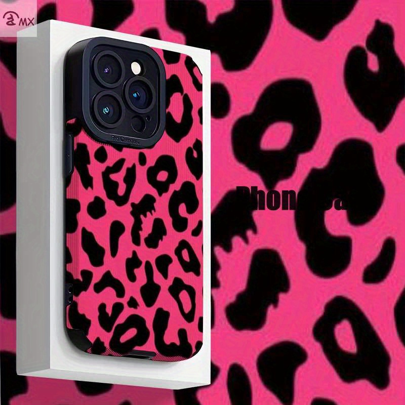 TEMU Phone Case: Leopard Print Background With 3 Pattern Designs, Compatible With Iphone 16, 16 Plus, 16 Pro, 16 Pro Max, 15, 15 Plus, 15 Pro, 15 Pro