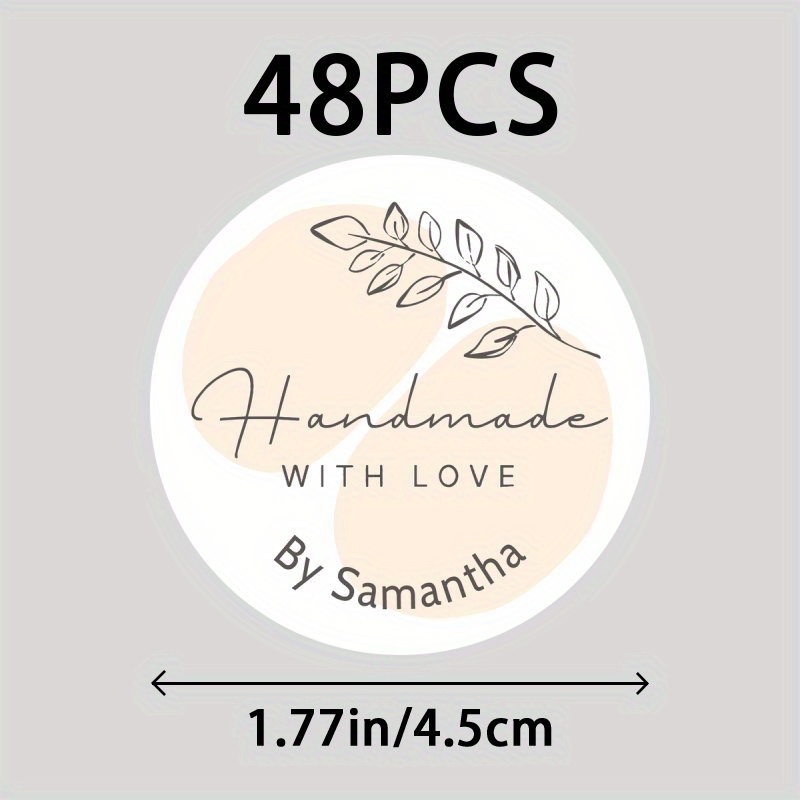 TEMU 48/96pcs Custom Name Stickers - , Personalized Gift Bag & Envelope Labels, Colors/white, 1.77" X 1.77", Pp Material, Handmade Gifts & Crafts, Cute Stickers