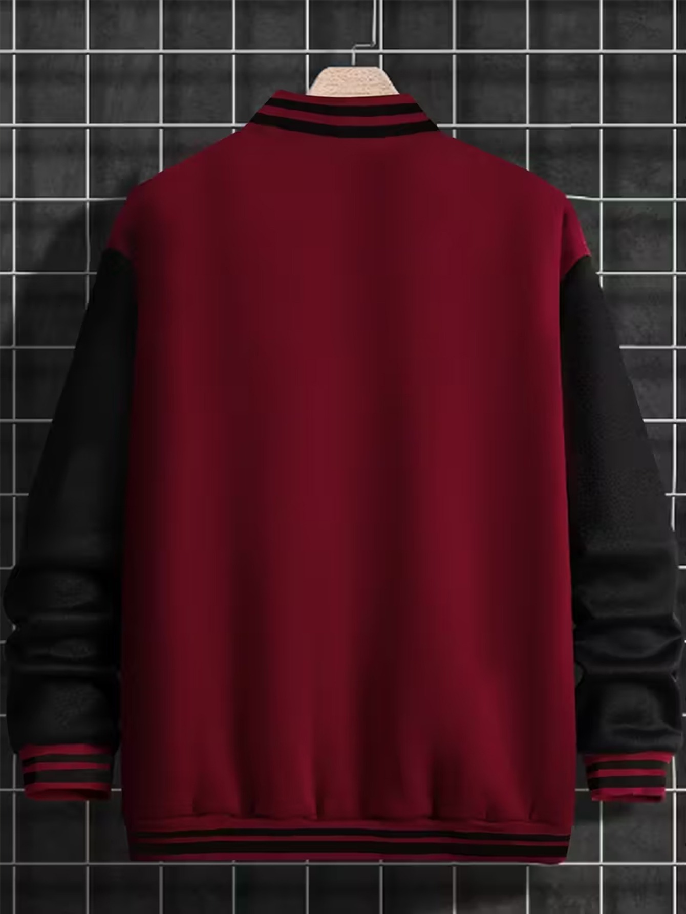 A Stylish Two-Piece Set for Men Featuring a Baseball Jacket with LA Lettering Print, Capturing The Trendy Essence of Los Angeles, Paired with Casual Fashionable Long Pants. - Image 7