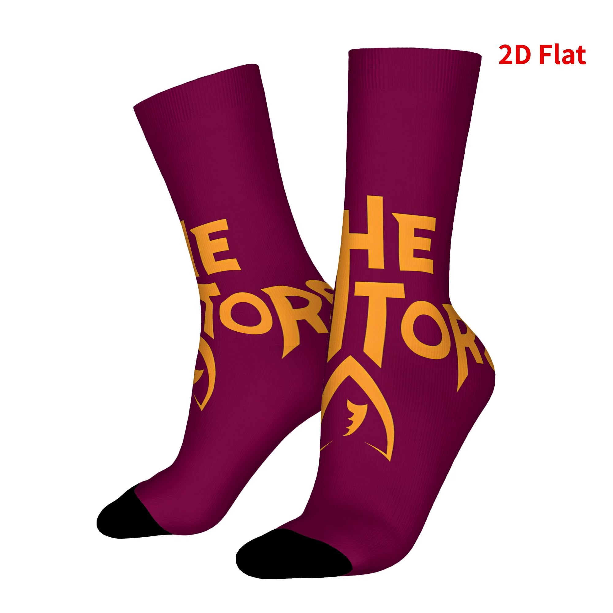 TEMU 2d Flat Printing The Traitors Game Show Logo Socks Men's Polyester Casual Socks Hip Hop Spring Summer Autumn Winter Middle Tube Socks Gifts, 2d