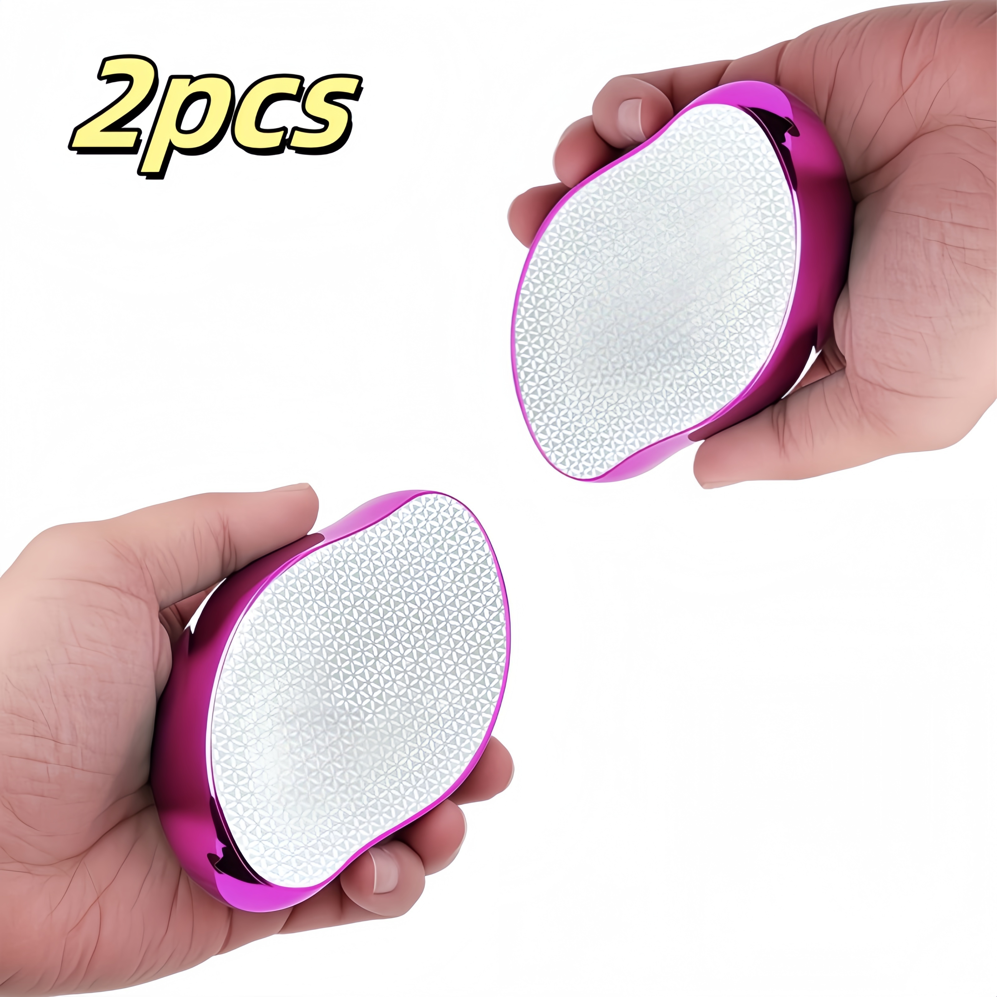 2pcs shiny rose red electroplated patterned microfiber scrubber unisex   exfoliation for     legs reusable and waterproof hair removal tool
