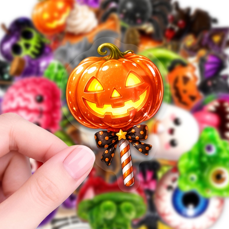TEMU 50pcs Sticker Pack, Soft Cute Halloween Mix-and-match Stickers, Journal Cup Decoration Stickers - Suitable For Office Stickers, Office Labels.
