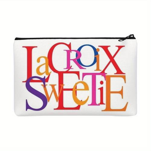 1pc makeup toiletry organizer cute cosmetic bag with zipper closure compact travel in red blue purple orange perfect gift for women girls fans ideal for gym vacation camping