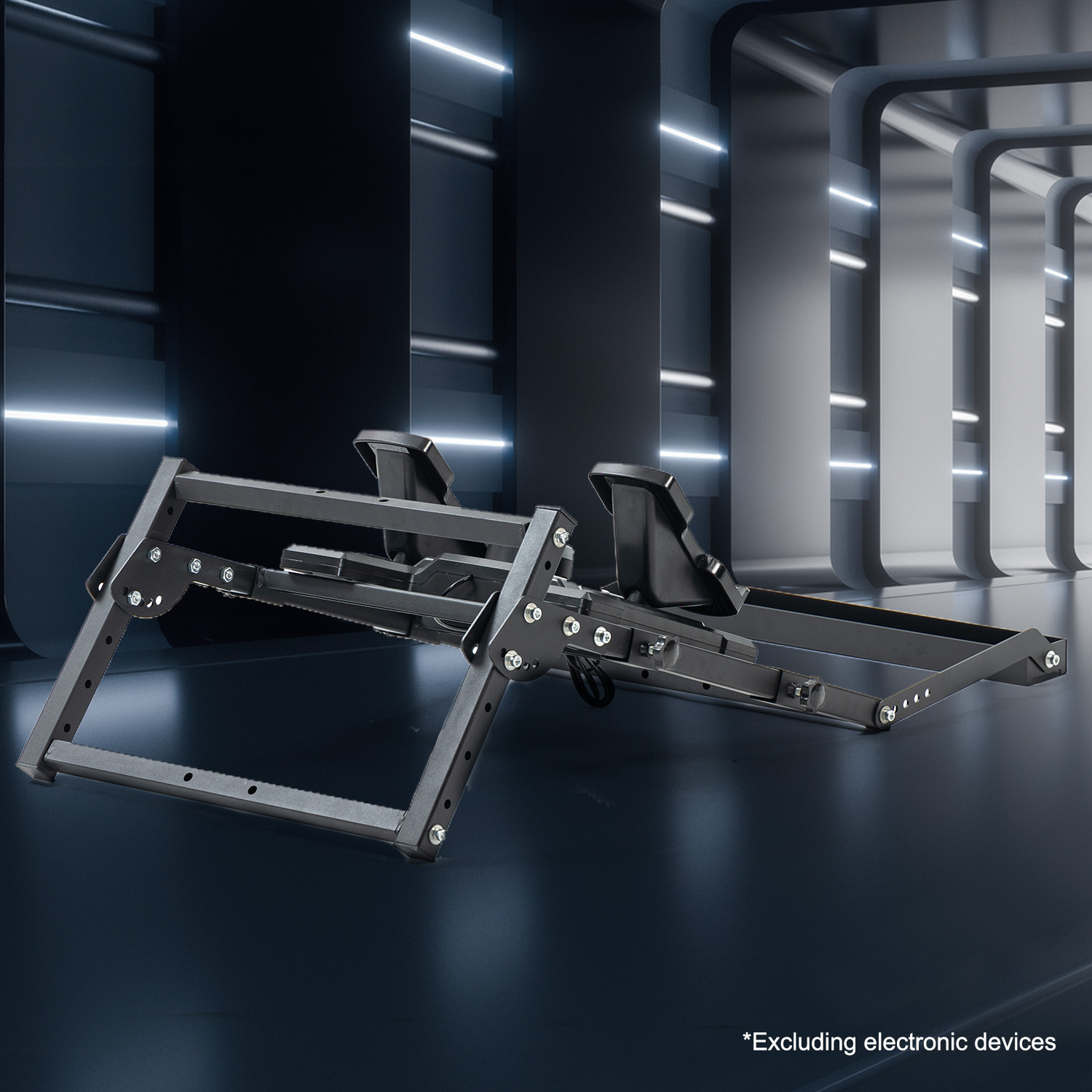 Minneer Flight Racing Pedal Bracket Compatible With Logitech/ / Pedals Foldable Gaming Pedals Mount With Joystick And Gaming Chair (only Pedal Bracket)