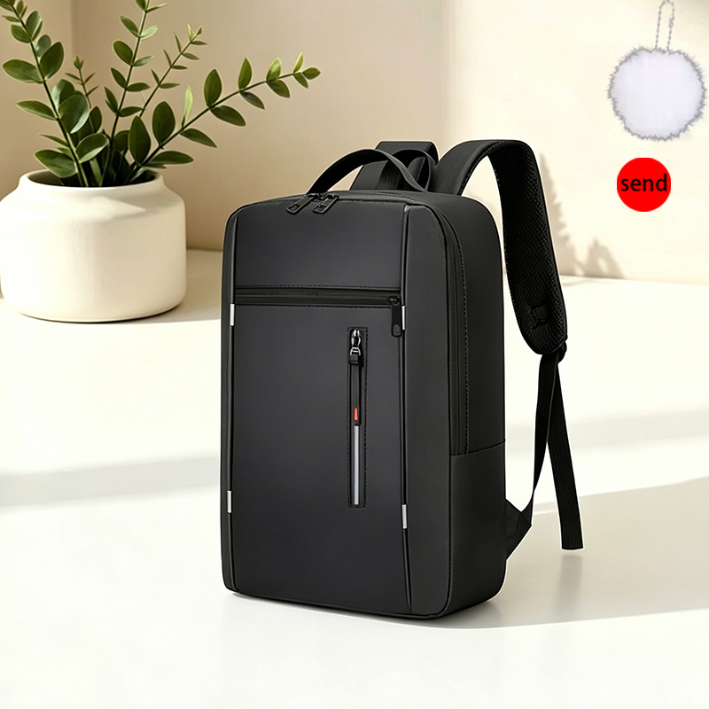TEMU Leisure Backpack - [1 Bag And 1 Pendant] Back To Business Leisure Multi-functional Color-contrasting Computer Bag Outward Backpack Gifts [random