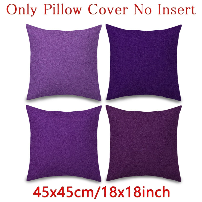 TEMU Set Of 4 Decorative Pillow Covers For Spring And Summer, Featuring A Vibrant Purple Color. Ideal For Meditation, Warm Cushions Are Perfect For