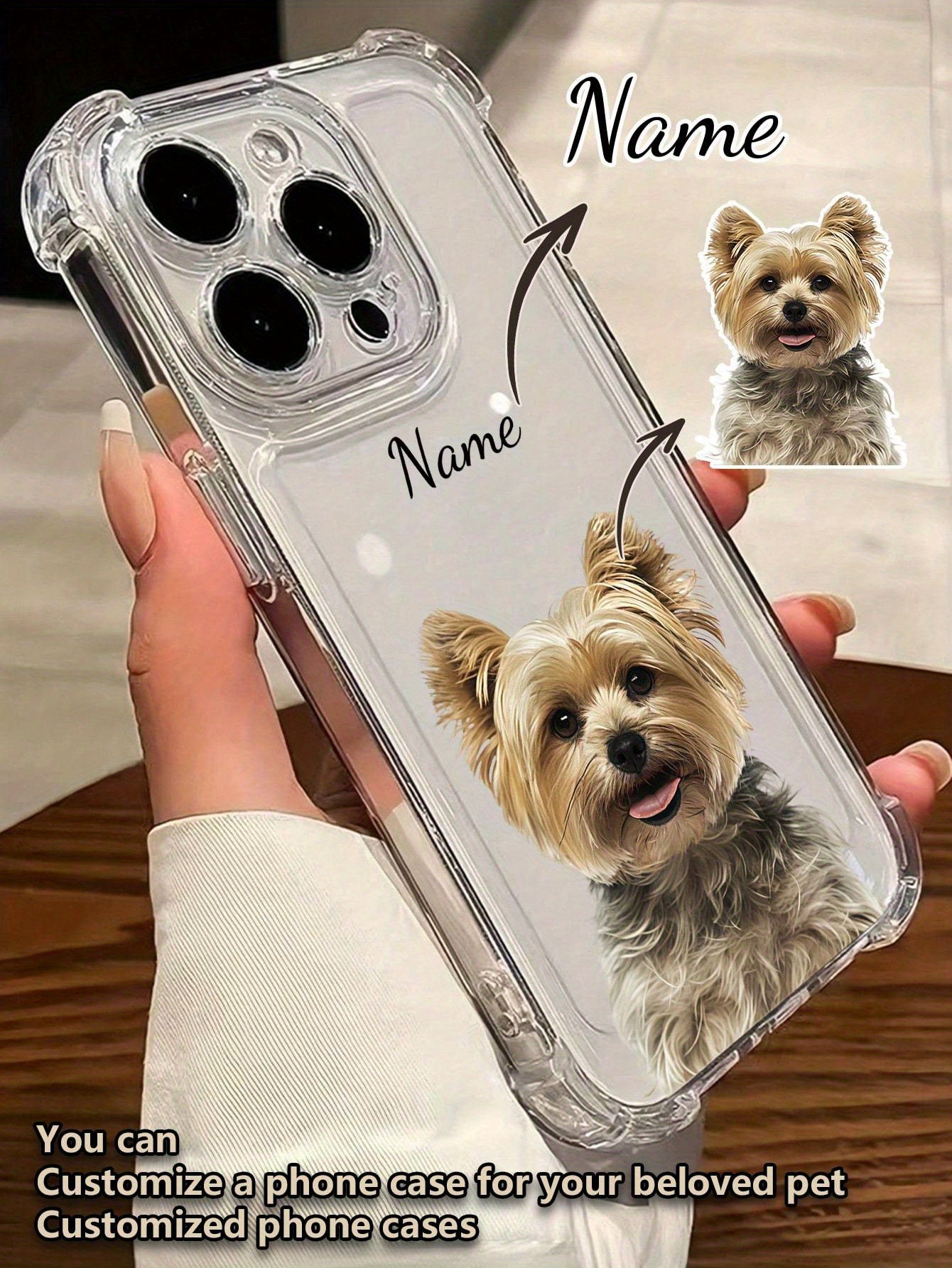 Customizable DIY photo phone case, four corner anti drop transparent cover, suitable for iPhone 12 13 14 15 16 Pro Max wedding, Mother's Day, Father's Day gifts