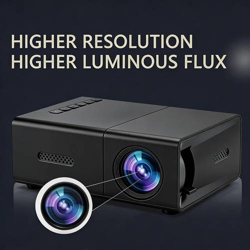 intelligent mini projector featuring tilt correction function and 180 rotation function with built in speaker compatible with usb hd smartphones laptops and televisions