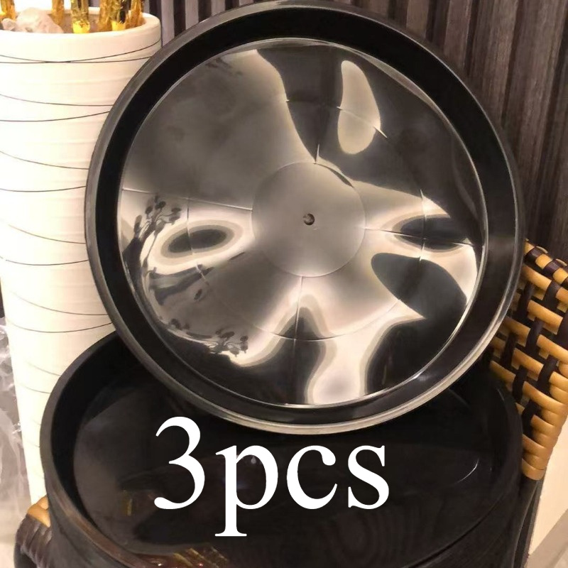 Image of 3pcs 12in Plant Dish For Indoor, Outdoor Plant Flower Pot Drip Tray/garden Dish Plant Pot Tray