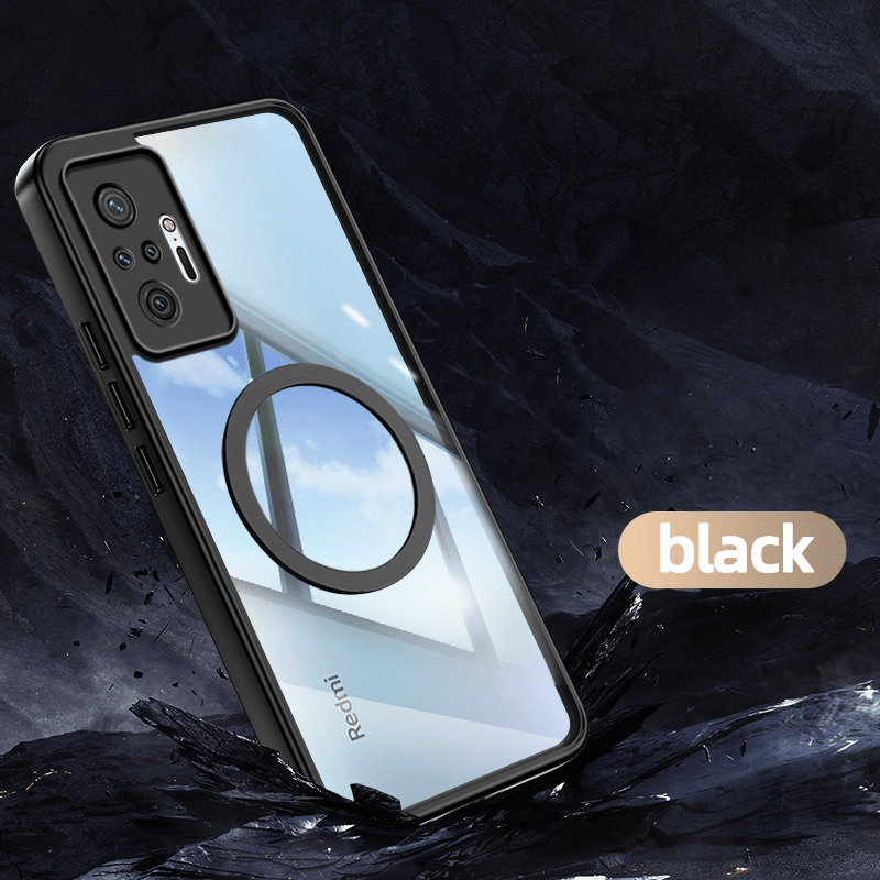 TEMU Funda para Teléfono - Carcasa Antigolpes con Atracción Magnética, Diseñada para Redmi Note 10 Pro 4G, con Cubierta Acrílica Transparente