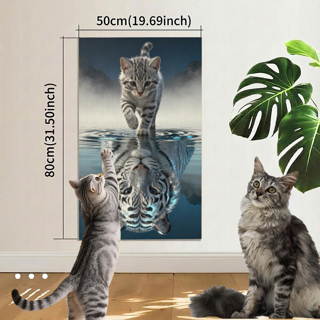 TEMU Long-lasting Carpet Mat For Cats To Scratch - Exercise Board For Indoor Cats - Perfect Gift For Cat Enthusiasts And Pet Owners - Self-adhesive