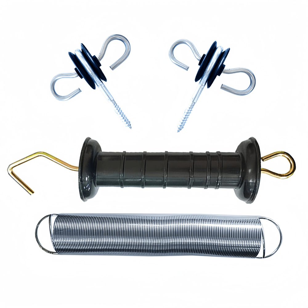 TEMU 4pcs/kit Electric Fence Handle, 16.4ft Tension Spring Electric Gate Handles, Electric Fence Handle, Insulated Fence Handle, Insulated Gate With