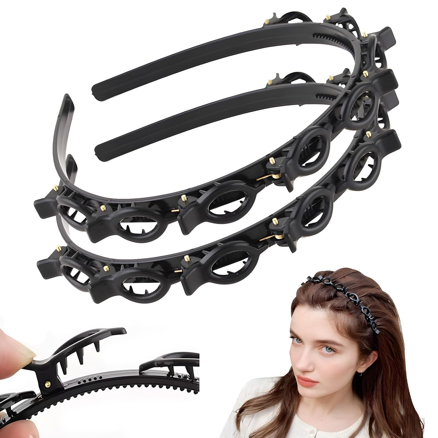 CLIPS & HEADBANDS Category Listing Amazon.com : Canitor Spa Headband Wristband Set with Hair  main image 4