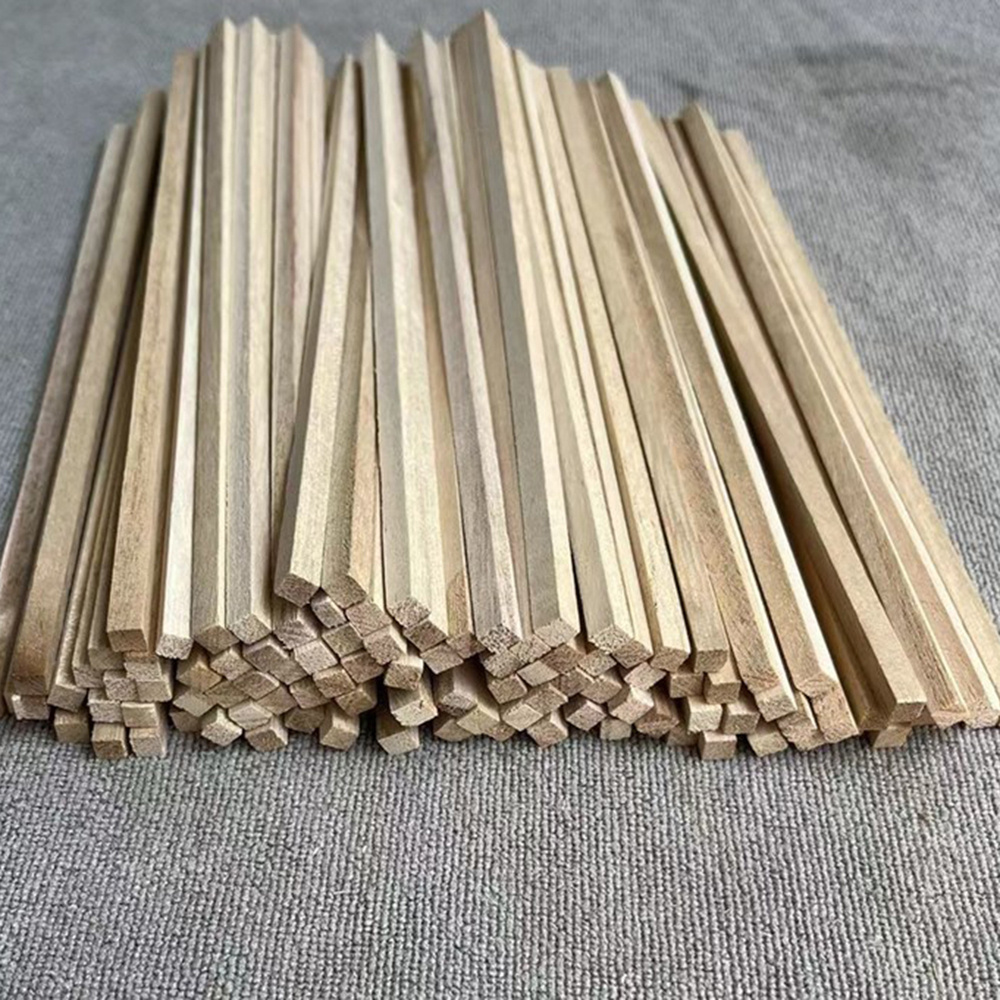 50pcs Basswood Model Materials (150 X 2 X 2mm X 50pcs) Wood Strips Craft Sticks