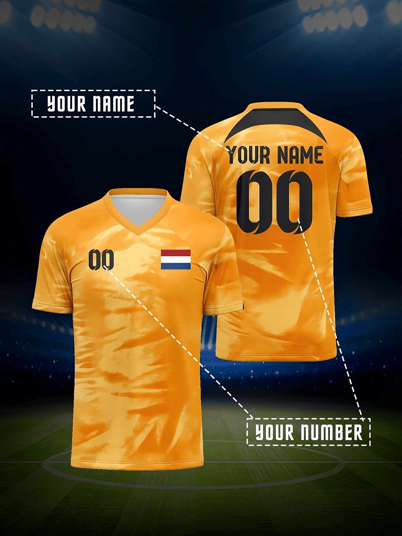 european and american boys fashion short sleeve personalized custom dutch   tie dye jersey full   print themed   custom v neck short sleeve t shirt customizable with self   name and number