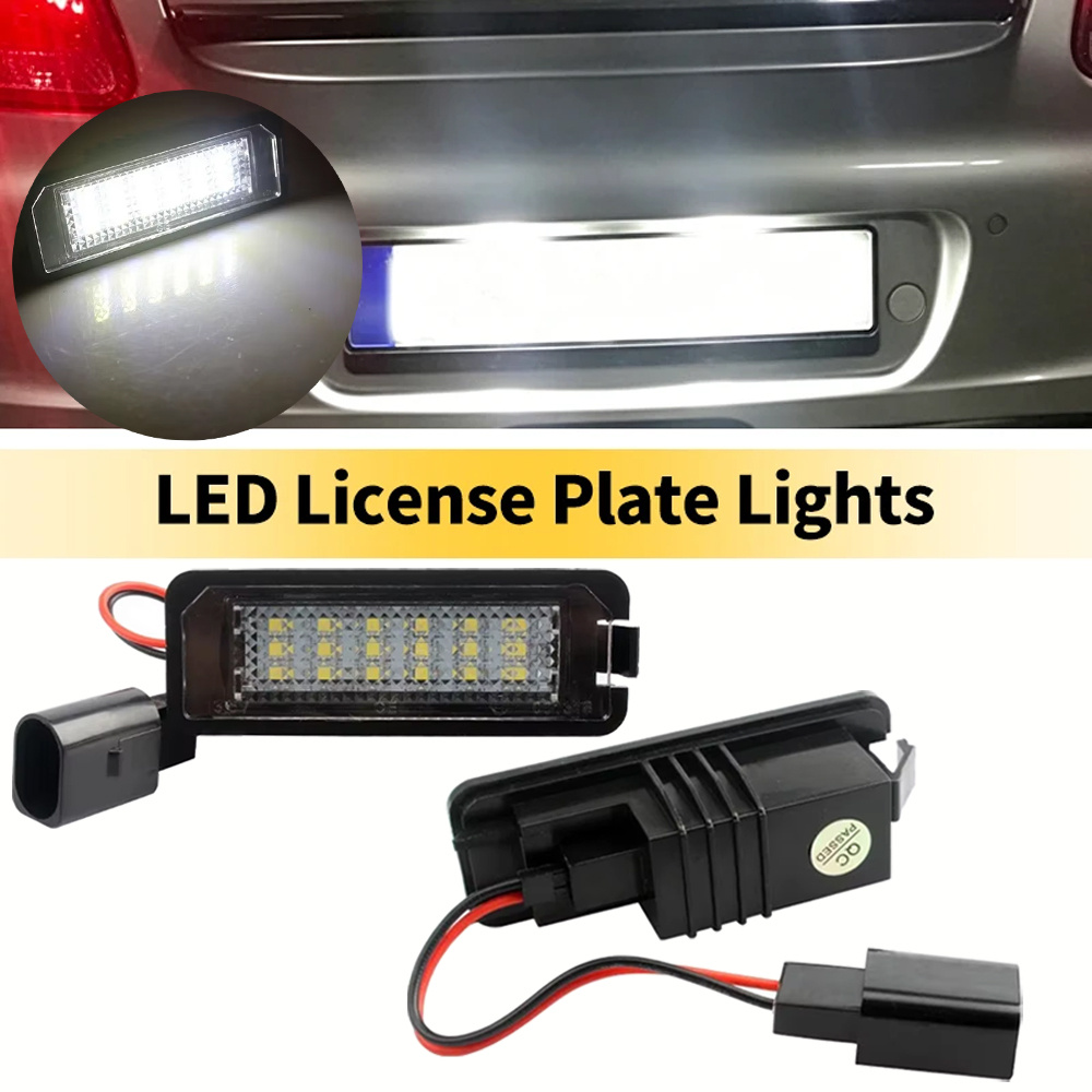 TEMU 2pcs 12v Car License Plate Lights Led Lamp For Vw Golf 4 5 6 7 Mk4 Mk7 For Cc For Scirocco Ibiza Altea