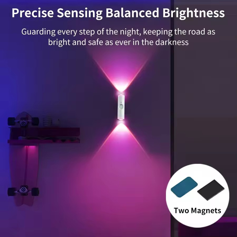 4pcs RGB Rechargeable Smart LED Motion Sensor Ambient Light