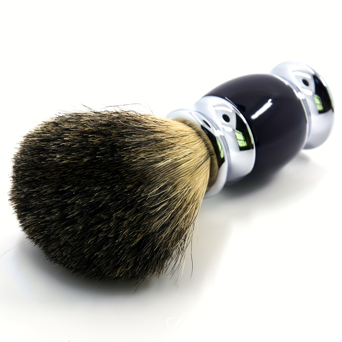 Handmade Badger Hair Shaving Brush, Men' Steel Handle Beard Cleaning Tool For Salon And Home Use, Gentle And Durable Beard Grooming Brush