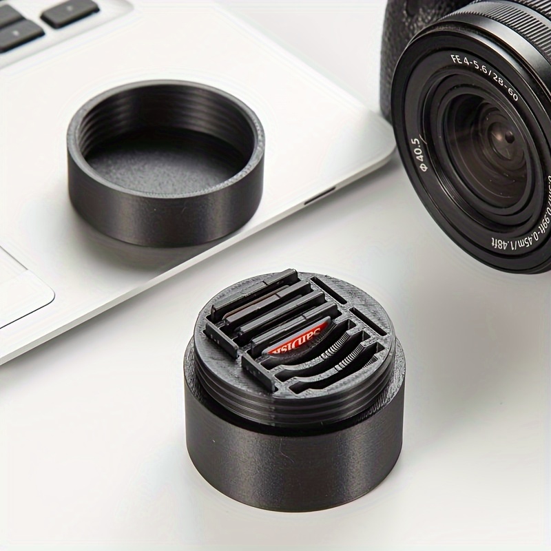 custodia compatta per schede di memoria stampate in 3d per 7 e 4 schede tf - supporto organizer portatile antiurto e antipolvere, design con rossi, adatta per , sdxc - schede di memoria non , porta scheda per fotocamera, archiviazione sicura delle schede Dettagli dell'articolo 2