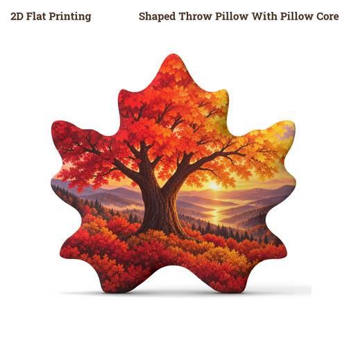scenic shaped throw pillow cozy panoramic for bedroom reading nook thanksgiving fall housewarming home decoration 2d flat printing shaped stuffed throw pillow 2d flat