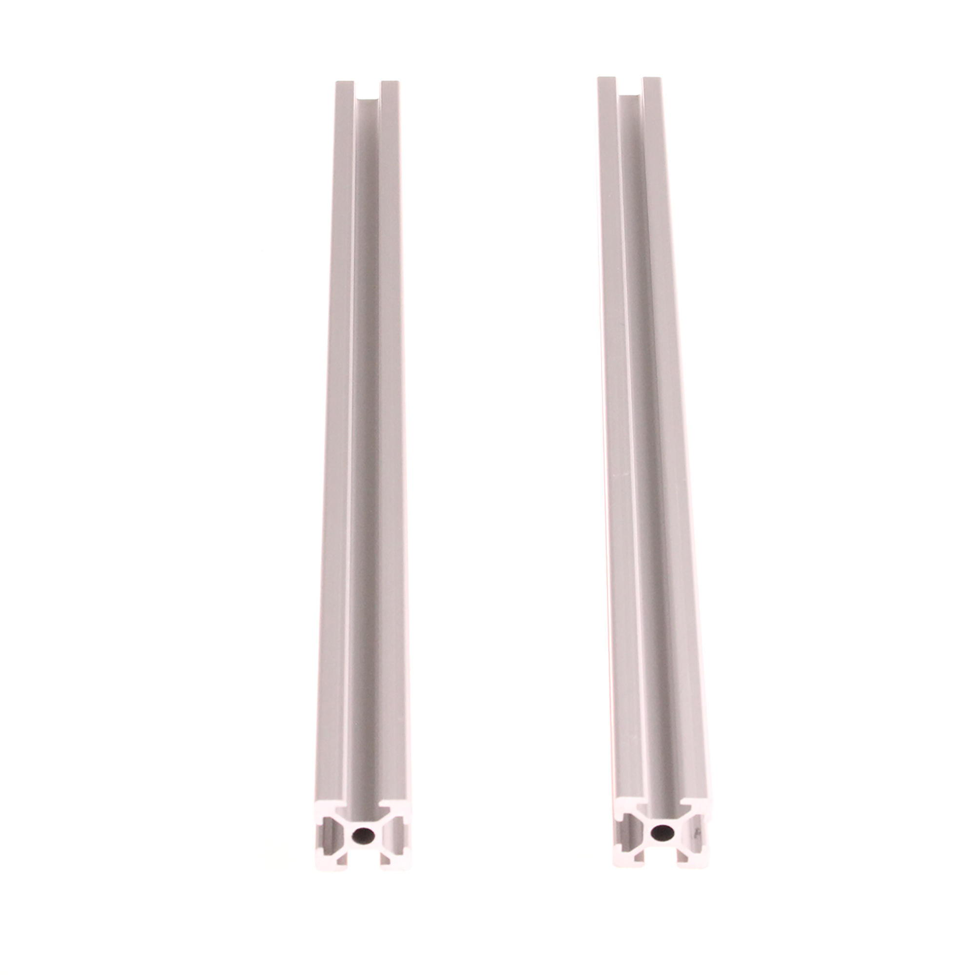 Image of 2pcs European Standard 300mm/11.81in Anodized Silver 2020 Extrusion Profile, Heavy Duty Frame Support Linear Rail Fittings For Diy 3d Printer Mechanical Frame Assembly Projects