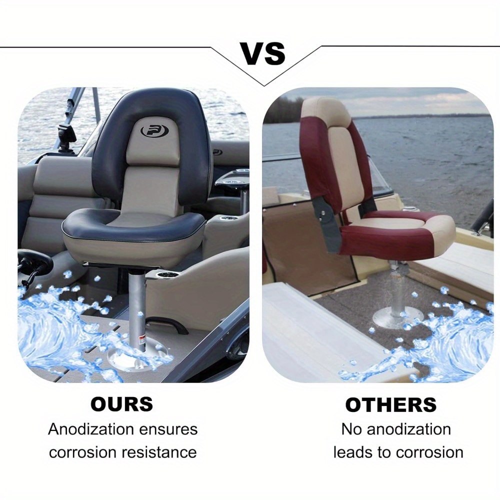 Adjustable Height Locking Boat Seat Pedestals, Aluminum Alloy
