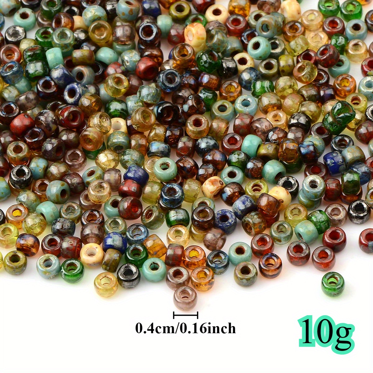 TEMU 10g/20g Retro 4mm Czech Beads, Jewelry As Bracelets, Necklaces, Earrings, And Keychains.