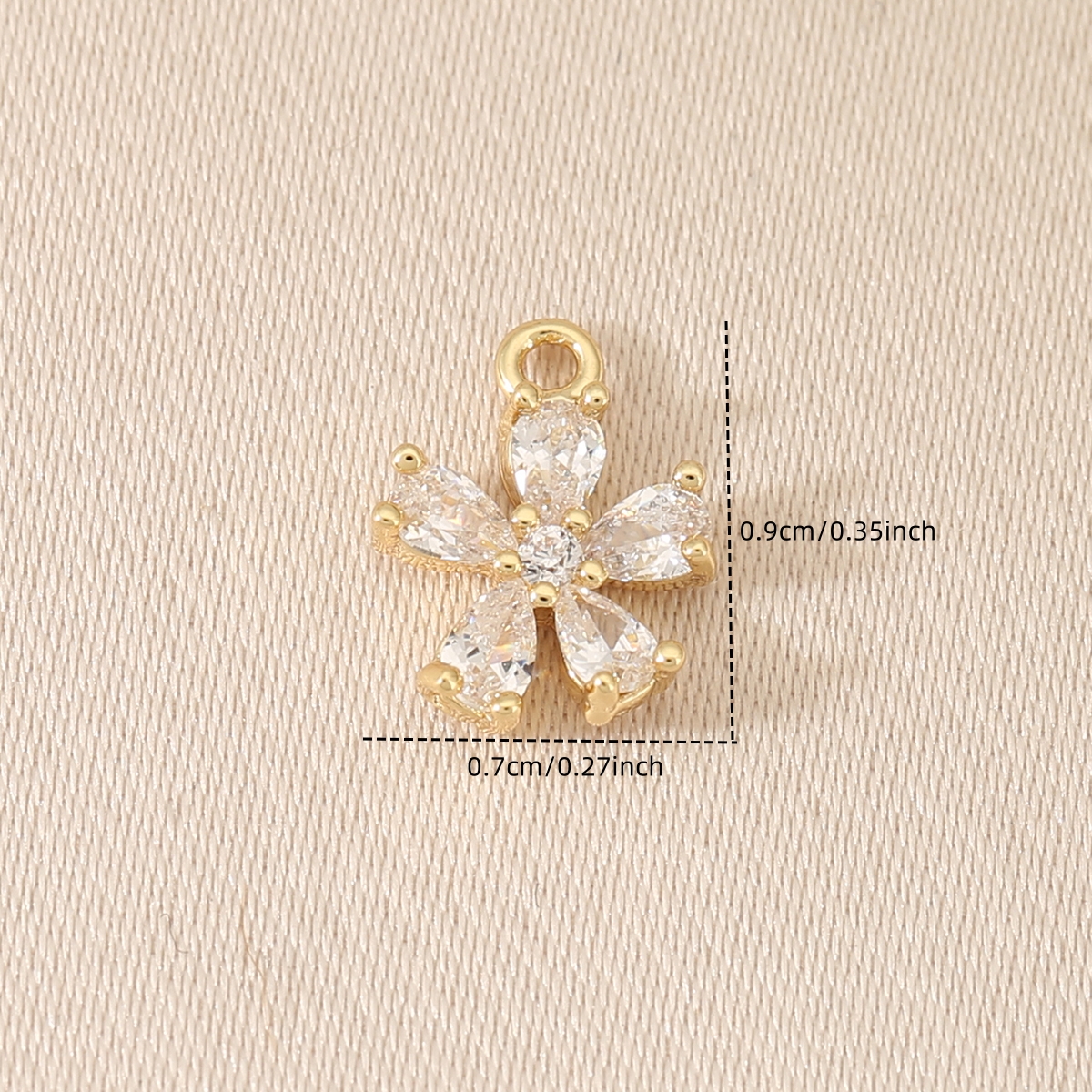 3pc Copper Inlaid Synthetic Zirconia Egg Flower Pendant Set