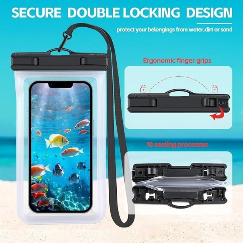 2pcs inch waterproof phone pouch essential travel Temu Mauritius