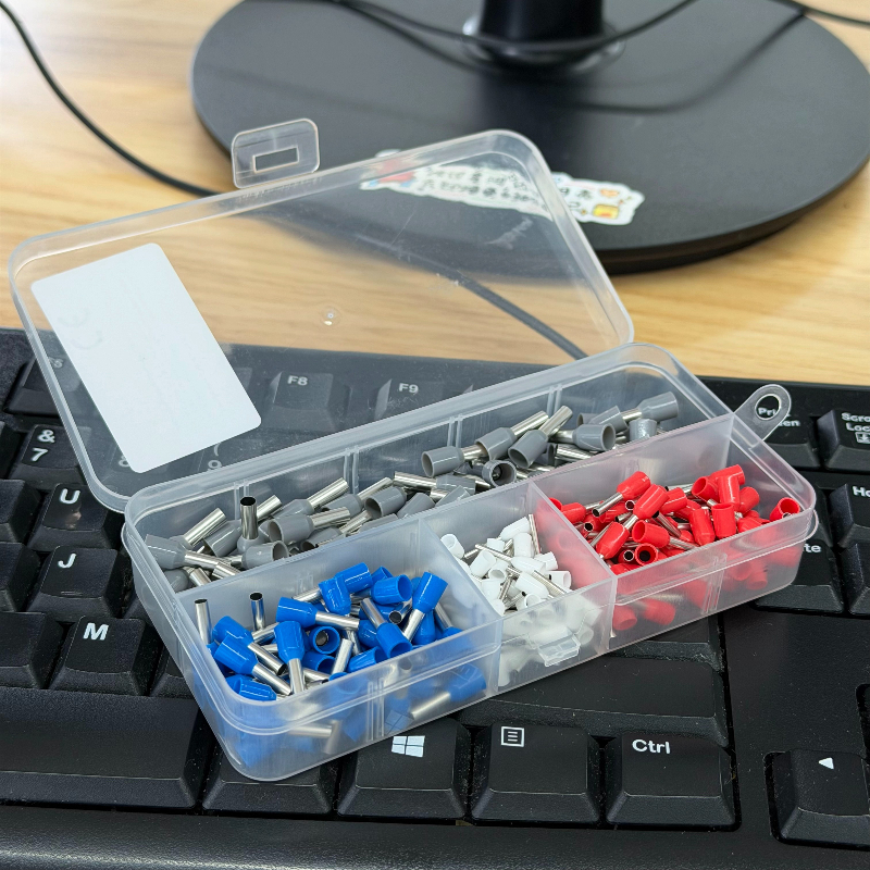 TEMU 1 Ensemble Kit d'assortiment de bornes européennes à pression froide type conduit VE - de queue pré-isolée avec manchon d'isolation en PVC et de