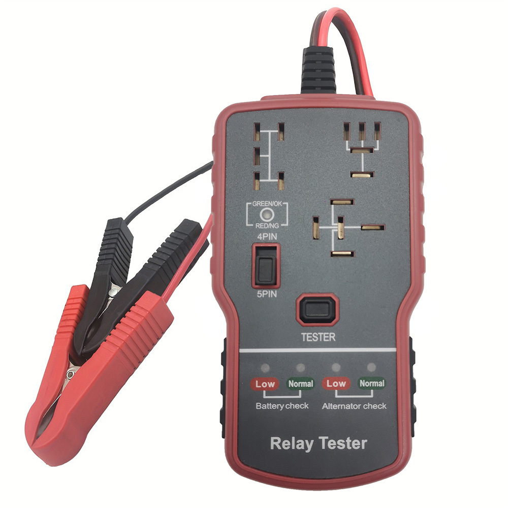 

12v Led Car Battery & Relay Tester - Quick Diagnostic Tool For Automotive Electrical Problems, Supports 4/ 5 Pin Relays