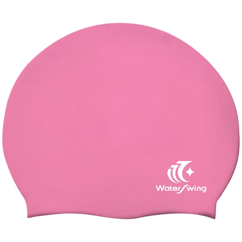 Solid Color Silicone Swim Cap for Adults