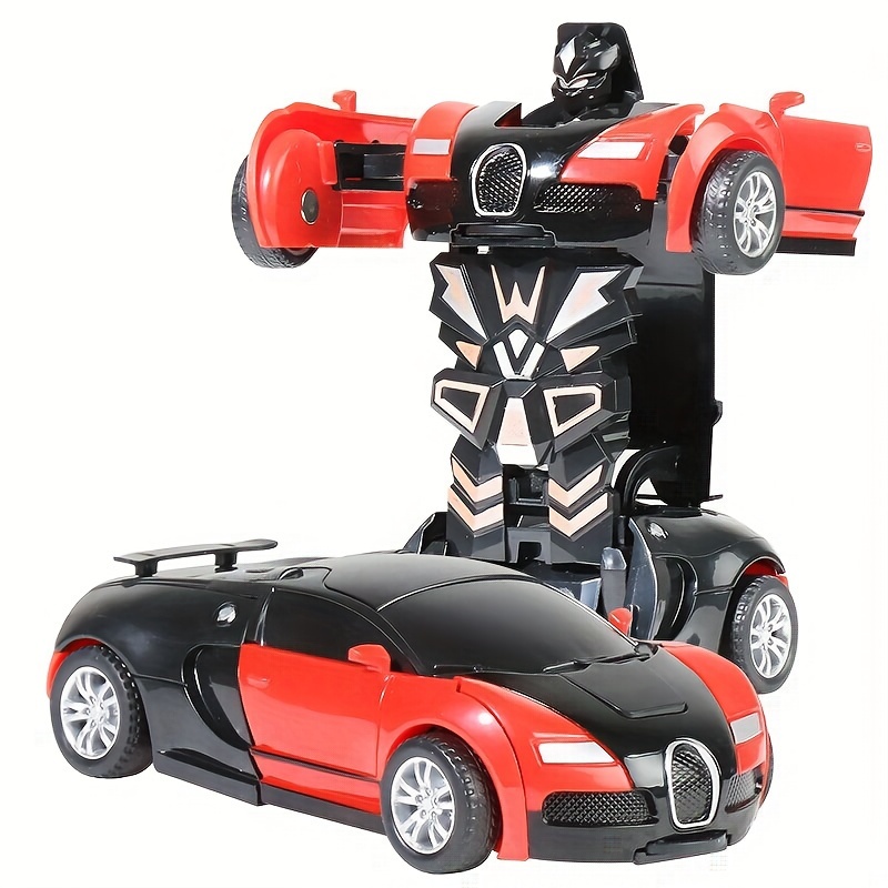 Transforming Toy Car to Robot Convertible - No Batteries Required, Robot & Vehicle Model Suitable for & Collectors - Plastic Transforming Car Robot Toy
